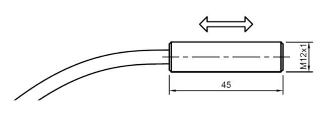Technische Zeichnung Beschleunigungssensor SP01144