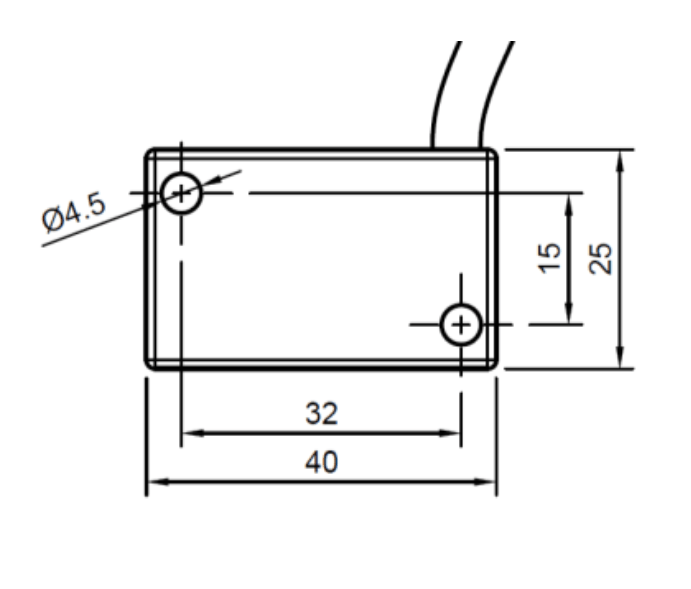 Technische Zeichnung Beschleunigungssensor SP01144